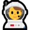 Man Astronaut emoji on Microsoft